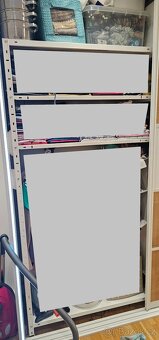 Kovové regály - bílé - 4