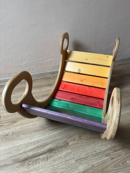 Duhová Montessori houpačka/skluzavka - 4