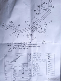 tažné zařízení nové,Škoda ,Audi,Volkswagen - 4