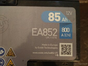 Autobaterie Exide 85ah 800A - 4