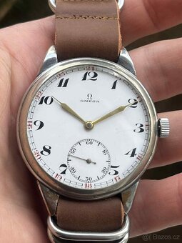Luxusní velké 45" starožitné mechanické hodinky OMEGA - 4