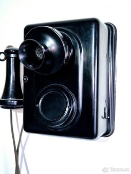 Starožitný nástěnný telefon Kellogg, USA 1910 - 4