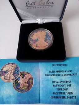 Stříbrná mince 1 Oz American Eagle , více druhů - 4