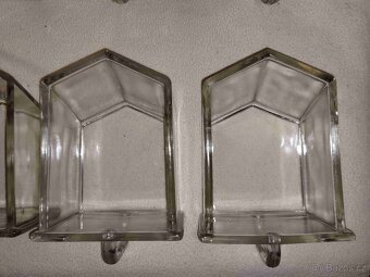 Skleněné dózy (šuplíčky) historické velké - 4