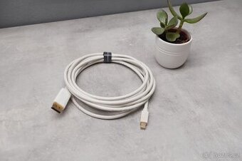 Bílý Kabel Display port mini ←→ Display Port + mini - 4