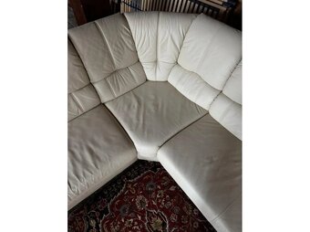 Rohová kožená sedací souprava, 3302 - 4