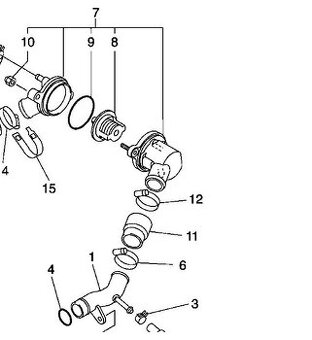Yamaha YZF R1 - 2008 - termostat komplet - 4