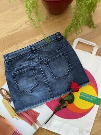 BENETTON JAKO NOVÁ SUKNĚ riflová 8-9r, 140, L - 4