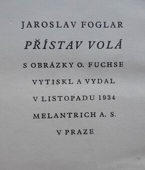 1.vydání PŘÍSTAV VOLÁ, Jaroslav Foglar, 1934 - 4