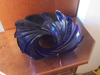 Skleněná modrá mísa - 4