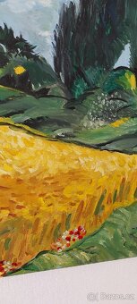 Reprodukce obrazu Wheat field with cypresses, Gogh - 4