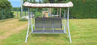 Zahradní houpačka - lavice Hollywood šedá - 4