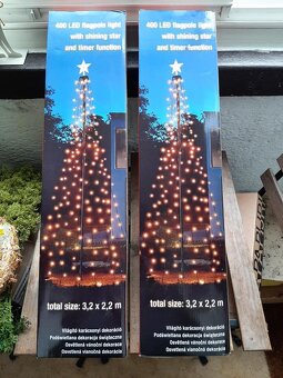 Venkovní světelný strom s hvězdou, 400 LED, dekorace - 4