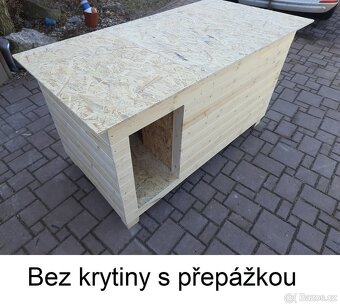 Psí bouda s přepážkou (PALUBKY/OSB), 6 velikostí (24variant) - 4