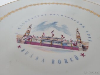 Porcelánový talíř - Spartakiáda 1955 - 4