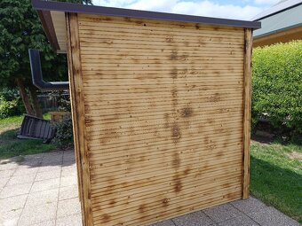 Finská venkovní sauna 2x2 m, pro až 6 osob,kamna na dřevo - 4