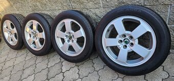 Originál alu Škoda O1 5x100 205/55 R16 - 7,5mm letní pneu - 4