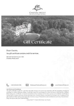 Chateau Mcely - Dárkový voucher - 5000,-Kč - 4