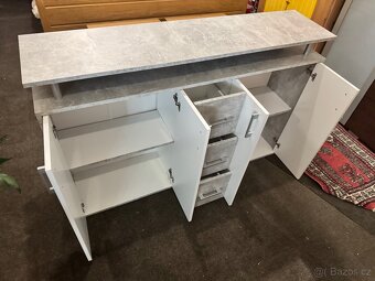 2x stejné hezké komody Bílá/beton - 4