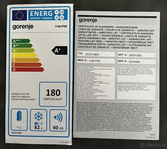 Prodám šuplíkový mrazák Gorenje F491PW - 4