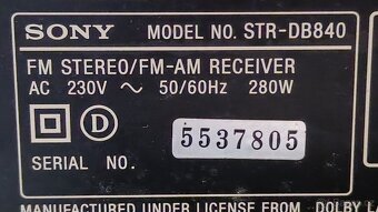Sony STR-DB840 - Audio Video Receiver (2000-01), plně funkčn - 4