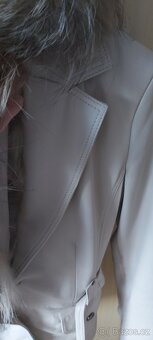 Kozena luxusní bunda s pravou kozesinou vel 42 - 4