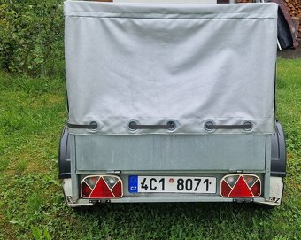 Přívěsný vozík, kára s plachtou - nová STK - 4