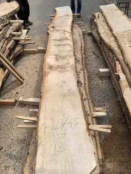 Dubové fošny 4,2m/50mm - 4