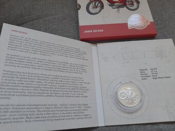 Stříbrná mince Jawa 50/550 - Na kolech - 4