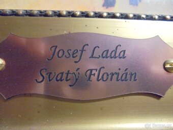 Josef Lada obraz - SVATÝ FLORIÁN 1861, rozměry 107x73cm - 4