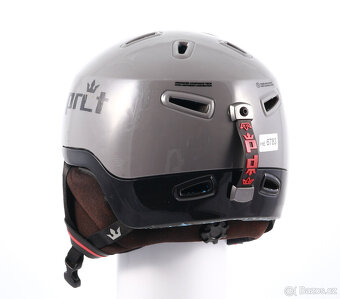 Použita lyžařská/snowboardová helma PRET EPIC, Šedá/červená - 4