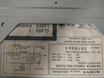 Autoradio Sony CDX GT616U, X-plode - 4