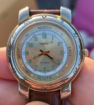 Luxusní pánské hodinky Philip Zepter Quartz _ NOVÁ BATERIE👍 - 4