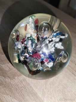 Retro skleněné těžítko. - 4