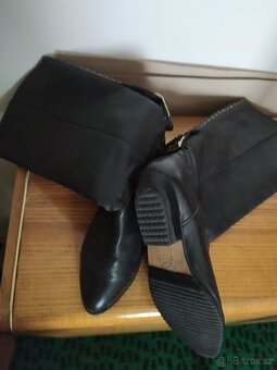 dámské kozačky kožené vel.38 černé a hnědé - 4