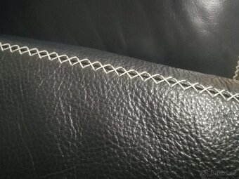 Luxusní kožená sedačka LAKE (pravá kůže) – elektrický výsuv. - 4