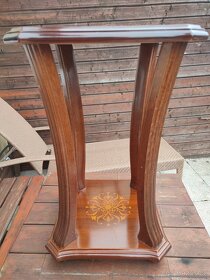 Starožitný stolek intarzie - 4