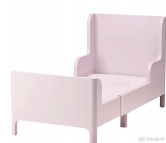 IKEA BUSUNGE Detska Rostouci postel - růžová 80x130 - 200cm - 4