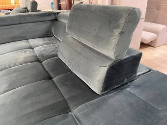Sametová sedací souprava na nožičkách - 4