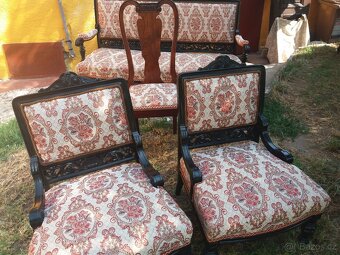 Starožitna sofa 2 křesla - 4