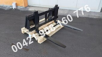 Paletovací vidle EURO, smykáč, bobek CAT, JCB, Bobcat, GEHL - 4