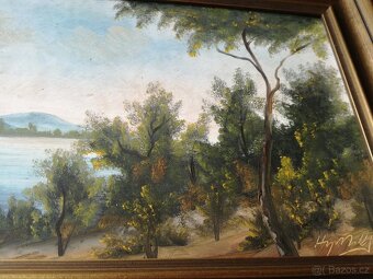 Maľovaný obraz, Pohľad na jazero, Hyrlik - 4
