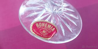 6x sklenky na sherry. České broušené sklo. Nové - 4