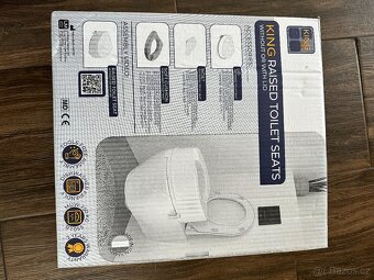 Zvýšené WC sedátko s víkem – 15 cm, téměř nové - 4