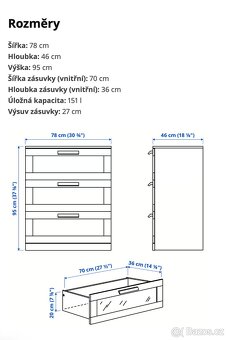 Biela Komoda IKEA Brimnes - 4