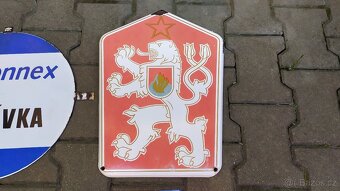 Smaltovaná cedule Propag Olomouc Lev znak Zastávka - 4