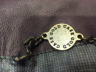 Krátká bunda Gold Case z přírodní kůže,100% authentic - 4