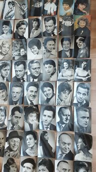 Fotky - stare pohledy hercu a umelcu 60,70 leta 115 kusu - 4