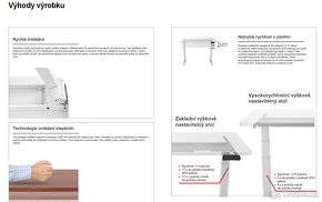 výškově nastavitelný stůl 2 barevné varianty - 4