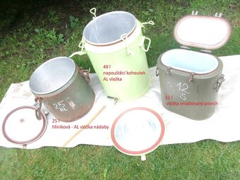 prodám příslušenství k vojenské kuchyni-kotel, velké modře s - 4